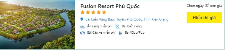 giá phòng fusion resort phú quốc
